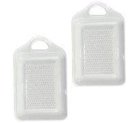 LALAFINA Garlic Mouth with 2pcs Ceramic Tray Groove Grinding Tools and Sliding Design, Creative Multipurpose Grinders for Smoother Seasoning Home Baking and Cooking