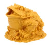 LALAFINA Golden Frog Toad Water Fountain with Steady Stream, Plastic Tea Pet Ornament for Living Rooms and Gardens, Elegant Design Simulated Chinese Toad Lucky Money Frog Decoration