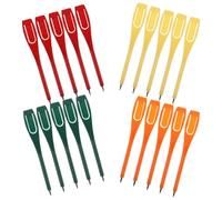 LALAFINA Golf Scoring Pencils 20pcs Plastic Graphite Score Pens with Clip Design for Golfers Recording Scores and Marking Cards in Training