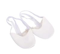 LALAFINA Half Toe Shoe Sole Sock Ballet Dance Yoga Shoes Socks for Women Girls Rhythmic Gymnastic Competition, Size M, White