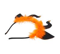 LALAFINA Halloween Devil Horn Headband for Adults and Unique Abs and Polyester Animal Headdress Comfortable Stable Hair Hoop for Cosplay Party and Dress up Accessories