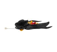 LALAFINA Halloween Rose Brooch Pin for Women Lightweight Black Cloth Rose Corsage with Unique Design, Comfortable to Wear for Haunted House Visits and Party Favour Accessories
