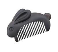 LALAFINA Hand Wood Comb Hair Comb Adorable Rabbit Shaped Massage Deform Resistance Delicate Design Portable for Wife Use