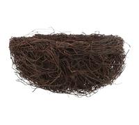 LALAFINA Handmade Multipurpose for Realistic Bird Nest, Rattan Small Birds | Coffee Colour, Simple Natural Style, Easter Decoration and Holiday Display, Encourages Foot and Beak Exercise
