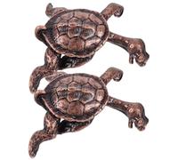 LALAFINA Incense Creates, and Purifies for Retro Comfortable Atmosphere Style 2pcs Copper Stick Holder Turtle Statue Incense Burner Decorative Unique The Air Desktop Use