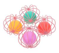 LALAFINA Interactive Cat Balls Plastic Ping Pong Balls for Indoor Cats 4pcs with Rattle Sound Fun Moving Random Colour Pack Random Color for Kittens