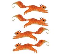 LALAFINA Jeans Repair Patches Embroidered Squirrel Shape 4Pcs DIY Clothing Stickers for Jackets Pants Hats Suitable for Adults and Teens Decorative Sewing