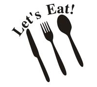 LALAFINA Kitchen Rules Vinyl Wall Decal 45X42Cm Removable Sticker for Dining Room Decoration