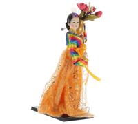 LALAFINA Korean Hanbok Doll Silk Cloth Desktop Decoration with Fine Workmanship, Creative and Unique Korean Style Collectible Doll for Bedroom and Public Places, Premium