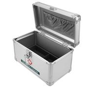 LALAFINA Large Capacity First Aid Organizer Box with Handle, Portable Medicine Storage Box Made of Sturdy Aluminum Alloy, Easy to Open and Close, Suitable for Home and Office Use