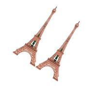 LALAFINA LED Light Eiffel Tower Decor Figurines Zinc Alloy and Material 2pcs with Functional Design Create A Warm and Pleasant Family for Desktop and Wedding Decoration
