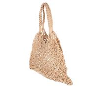 LALAFINA Lightweight Design Cotton Women String Knitted Reusable Bag for Shoulder with Simple Beach for Daily Life and Beach Outings