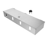 LALAFINA Lockable Outdoor Electrical Socket Protector Box Heavy Duty Stainless Steel with Inspection Cover, Weatherproof Wall Mounted Outlet Cover for Industrial and Residential Use,