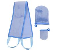 LALAFINA Lotion Back Applicator Convenient and Simple to Use Self Tanning Mitt Applicator with Blue Flocking Material for Back and Hand Suitable for Adults and Men