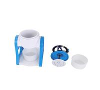 LALAFINA Manual Ice Crusher Machine for Home Use Portable Blue Mini Ice Grinder with Hand Crank Detachable for Cones Slush Smoothies and Drinks