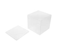 LALAFINA Measuring Cube with 1000ml Capacity, Plastic Volume Demo Tool for Math Lab Explorations, Supports Repeated Pouring and Measuring, for Student Hands-on Activities