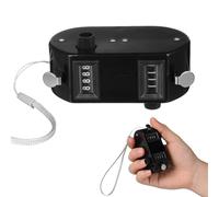 LALAFINA Mechanical Dual Clicker Counter Handheld 4-Digit Tally Tracker for School Sports Fishing Baseball Golf Black