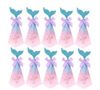 LALAFINA Mermaid Lightweight 50pcs Creative Triangle Pyramid Candy Boxes Paper Multi-purpose Packaging with Beautiful Design Wedding Candy Boxes Party Favors