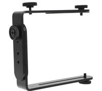LALAFINA Metal L Bracket Flash Light Holder Bracket Practical Classy Design with Detachable Connections and Deformation Resistance for Camera Flash Stand in Black