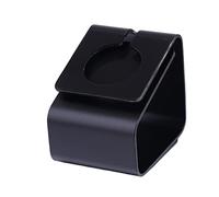 LALAFINA Metal Smart Watch Charging Stand Dock Compatible with Iwatch Portable Phone Charging Holder Base with Slip Pad for Tidy Desk Organization Black