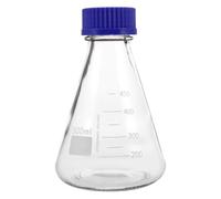 LALAFINA Ml Glass Flask for Laboratory with Screw Thread G45 and Cap, Precise Measurement and High Temperature Stability, for Scientific Experiments and Chemical Use