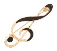 LALAFINA Music Note Brooch Zinc Alloy with Enamel Coating, Minimalist Pinback Design for Secure Attachment, Stylish Accessory for Dress, Shawl, Jacket, Or Bag Decoration