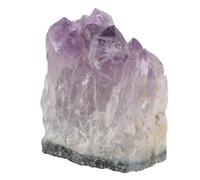 LALAFINA Natural Amethyst Crystal Tabletop Decor Ornament with Random Shape and Chic Creative Design for Living Room Decoration