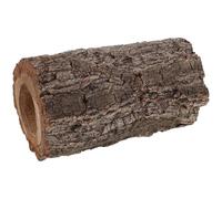 LALAFINA Natural Brown Wood Reptile Hide Shelter with Realistic Hollow Tree Trunk Shape for Snakes and Bearded Dragons, Easy to Clean Terrarium Shelter for Reptile Terrarium Landscape