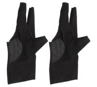 LALAFINA Non-slip Elastic Pool Gloves for Men Left Hand 2pcs Three-finger Breathable Protective Cue Sports Accessories