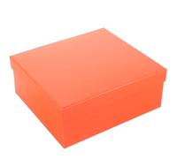 LALAFINA Orange Wrapping Box 20X18X8Cm, Large Paper Present Box for Wedding Storage and Packaging, Single Piece Decorative Container for Crafts and Party Use