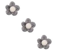 LALAFINA Pcs Diy Decorations Wool Felt Balls Grey Felt Flowers Craft Kit for Girls Boys and Girls Crafts Needle Felting