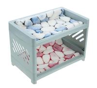 LALAFINA Pet Bed Multi-function Chinchilla Bed Household Hamster Nest with Plush Pad Plastic Frame Light Green Cute Shape Keep Cool in Summer Keep Warm in Winter for Pet Cage Random Color