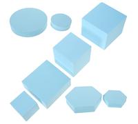 LALAFINA Photography Props Set Decorative Table Photo Booth Accessories 8pcs Geometric Cube in Light Blue Light Blue for Jewelry and Cosmetics Photo Shoots