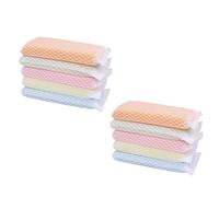 LALAFINA Pinkredible with Powerful Scrubbing Surface 10pcs Dishwashing Brush and Scouring Cloth Set Soft Sponge Random Color for Kitchen Scrub Pans and Other Surfaces Within The Home