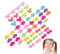 LALAFINA Plastic Hair Barrettes for 50Pcs Self-Hinge Cartoon Hairpins Featuring 14 Heart and 12 Plum Blossom Styles for Boys and School and Playtime