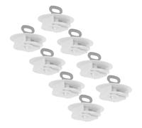 LALAFINA Plastic Piggy Bank Stopper 8Pcs White Round 4Cm Replacement Plugs with Lock and Key, Money Saving Box Hole Covers for Coin Banks, Suitable for Boys and and Adults