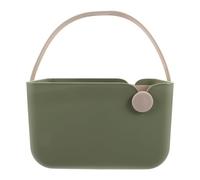 LALAFINA Plastic Shower Organizer Bath Basket 11.8x7.1x4.3inch Nordic-style Pp Plastic Basket Easy to Clean Versatile Use with Handles for Bathroom Storage