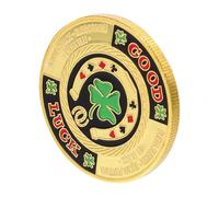 LALAFINA Poker Card Guards Collectible Poker Card-guard Reliable Copper Abs Design Unique Souvenir Coins