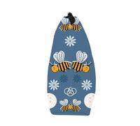 LALAFINA Portable Bees Pattern Makeup Bag Zipper Cosmetic Storage Pouch for Travel-Size Toiletries and Small Stuff, Polyester Multifunction Cosmetic Bag for Home and Outdoor Activities