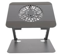 LALAFINA Portable Laptop Stand with Cooling Fan, 360° Rotatable Carbon Steel Notebook Holder for Laptops and Tablets, Foldable Design for Office and Home Use