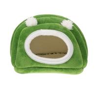 LALAFINA Portable Pet Warm Nest for Hamster and Small Animals Made of Soft Arctic Fleece, Comfortable Snooze Bed Suitable for Sofas and Chairs, Green Pet Cage Nest for Winter