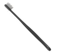 LALAFINA Portable Reusable Pp Manual Toothbrush Black Bamboo Charcoal Toothbrush with Soft Bristles and Compact Head for Camping and Business Travel