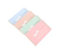 LALAFINA Portable Vocabulary Notepads Set 4 Pcs Blank Memo Cards Spiral Notebooks in Pastel Pink Blue Green Brown for School Study and Office Use