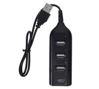 LALAFINA Portable with Rapid Data Transfer 4 Ports for Computer and Laptop USB 2.0 Hub Abs Material, Compatible with Windows Xp/vista/7/8, for Office and Home Use