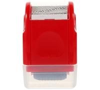 LALAFINA Privacy Supply Multi-function Confidential Stamp Roller Pen, Portable Red Roller Stamp for Id Protection and Privacy Security, Household Use Office Identity Concealment Tool