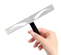 LALAFINA Professional Metal Makeup Template Three-point Eyebrow Ruler Stencil Kit for Locating Eyebrows Suitable for Home Use a Trip