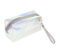 LALAFINA PVC Travel Cosmetic Bag for Women Convenient Closure, Hand-held Makeup Pouch and Toiletry Storage Container, for Organising Earphones and Headdress on The Go