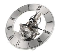 LALAFINA Quartz Clock Movement 3.39' with Roman Numerals Clock Insert Mechanism Display Silver Metal Skeleton Easy Replacement for Office Workspace Home Decor