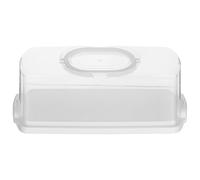 LALAFINA Rectangular Cake Carrier with Airtight Closure and Versatile Storage, Sleek White Pp Cupcake Carrier for Settings and Travels, Portable and Stylish Food Storage Box