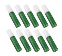 LALAFINA Refillable Lotion Pump Bottles in Green Colour 30ml 10pcs Portable Travel Cosmetic Containers Made of Sturdy Pet Material for Outdoor and Travel Use